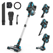 Cordless Stick Vacuum Cleaner - Stick Vacuum Cleaner - Vacuum Cleaner - Cordless Stick Vacuum Cleaner - Powerful Suction - 20KPa - 6-in-1 Stick Vacuum Cleaner - 145W - Blue