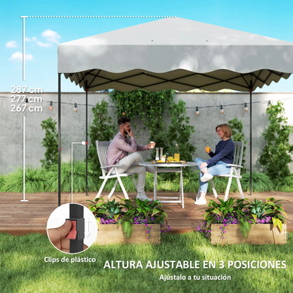 Outsunny Folding Pop-Up Gazebo Tent 3X3 m with Uv 50+ Protection
