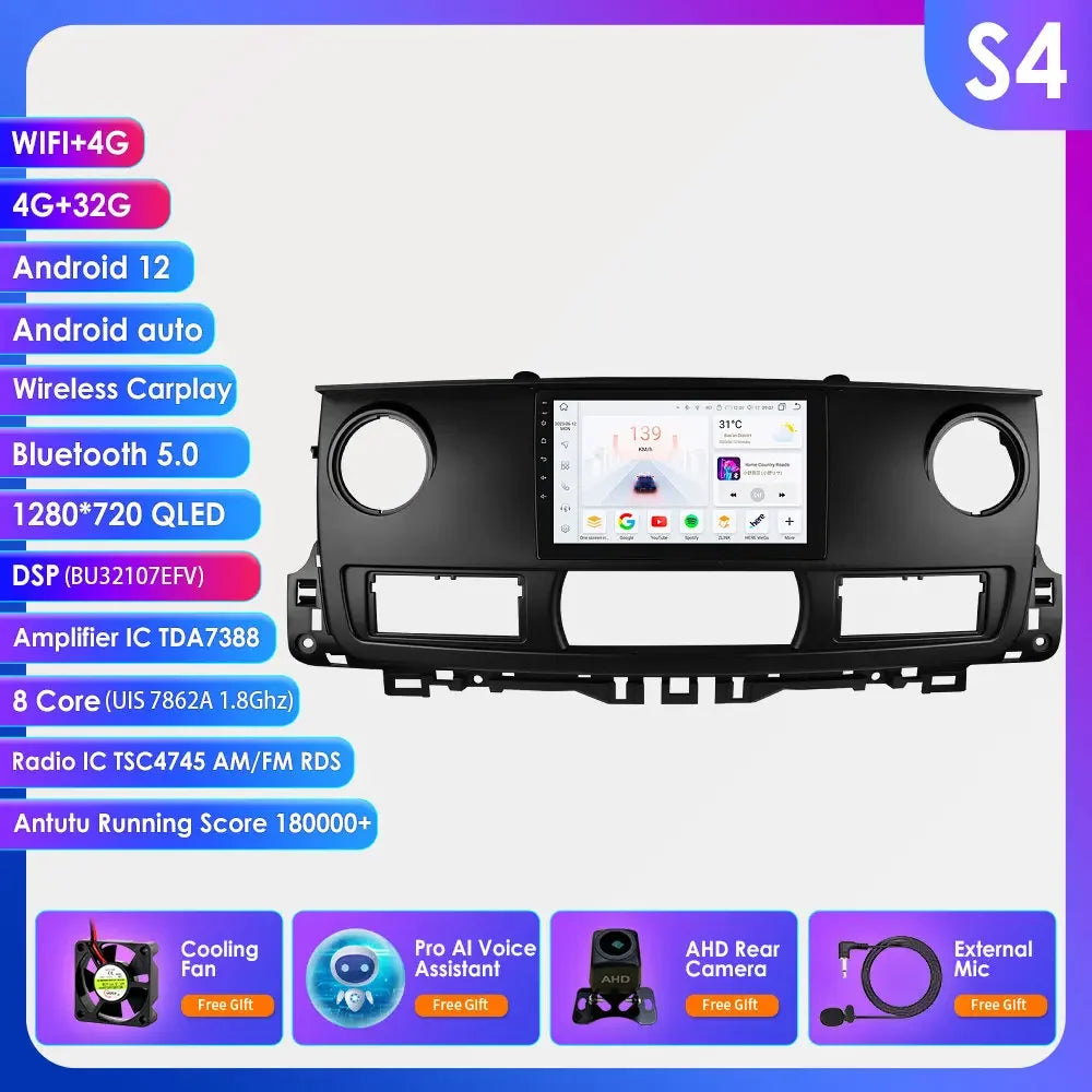 Autoradio Renault Master – Multimedia Systeem – Navigatie Unit – 2Din Stereo – DAB+ Radio – 10,1 Inch Touchscreen – Android 13 – 4G Connectiviteit