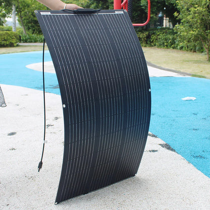 Zonnepaneel - Zonnepanelen - Monokristallijne - 100W - Duurzaam - Waterdicht - Flexibel - ETFE Zonnepaneel - 18V - 1 Stuk - QUORE