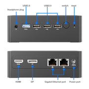 MicroData - Computer - Gaming PC -Mini Desktop - PC - Mini PC - N100 - Intel 12e generatie - 16G 512G