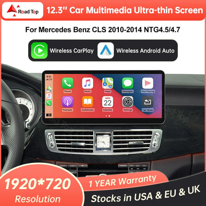 Multimedia Scherm Voor Auto – Navigatiescherm – Touchscreen Display – Infotainmentsysteem – GPS Scherm – 12,3 Inch Groot – Draadloze CarPlay & Android Auto