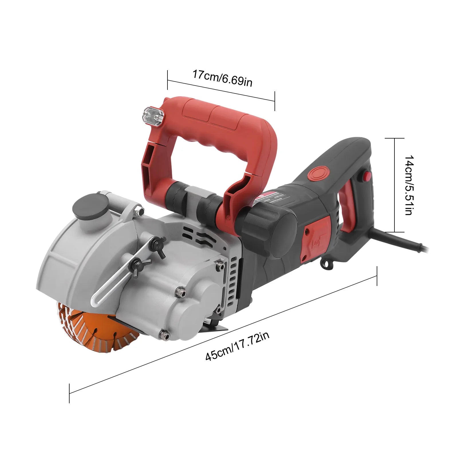 Betonschaar – Boutenschaar – Kabelschaar – Betonknipper – Staalkniptang – 4800W Krachtige Motor – Instelbare Zaagdiepte en Breedte - QUORE