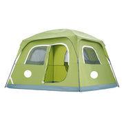 Tent - Strandtent - Kampeertent - 10 x 9 x 6.5 ft - voor 6 Personen - Waterdicht - Lichtgewicht - Backpacking Tent - Gemakkelijk Opzetten - met Deur en Raam - Groen