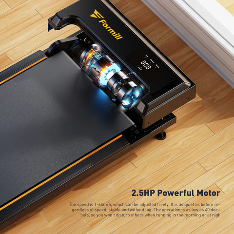 Loopband - Wandelband -Loopband - 2in1 - Wandelmat - 265 lbs max. belasting -  Walking Pad - Walkingpad - LED-scherm - 2,5 pk motor - 1-10 km/u loopsnelheid - Zwart