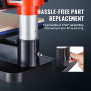 8-in-1 Hittepersmachine - 12x15 Inch Sublimatiepers - T-Shirt Pers - Mok & Hoeden Pers - Hitte Transfer - Zwart