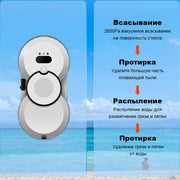 Robotstofzuiger - Robotstofzuiger met Dweilfunctie - Roborock - Raam Robotstofzuiger - Reinigingsrobot - Ultra dun lichaam - 240V - 800W - Wit