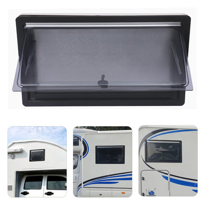 Ventilatieraam – Caravanraam – Kampeerraam – Ventilatiescherm – Insectenhor – Aluminium Frame – Flexibele Openingshoek