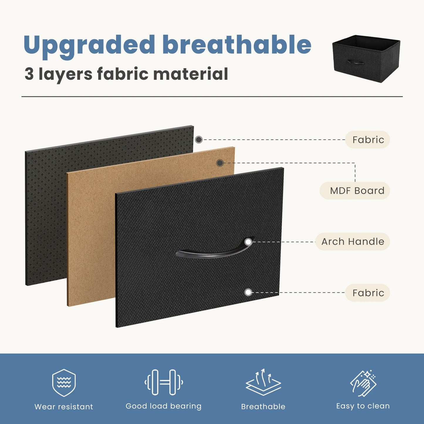 Ladekast - Ladenkastje - Multifunctionele 7-Lades Kast - voor Slaapkamer en Woonkamer - Minimalistisch - Ruim - en Duurzaam - Organisator - voor Kleding en Opslag - Duurzaam en Veilig - Zwart - QUORE