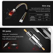 Fdik - Dieselverwarmer - Elektrische Kachel - Elektrische Verwarming - 24V - 5000W - Draaischakelaar - Alles in één Luchtverwarmer - Geluiddemper - voor Autotrucks Camper - Zwart