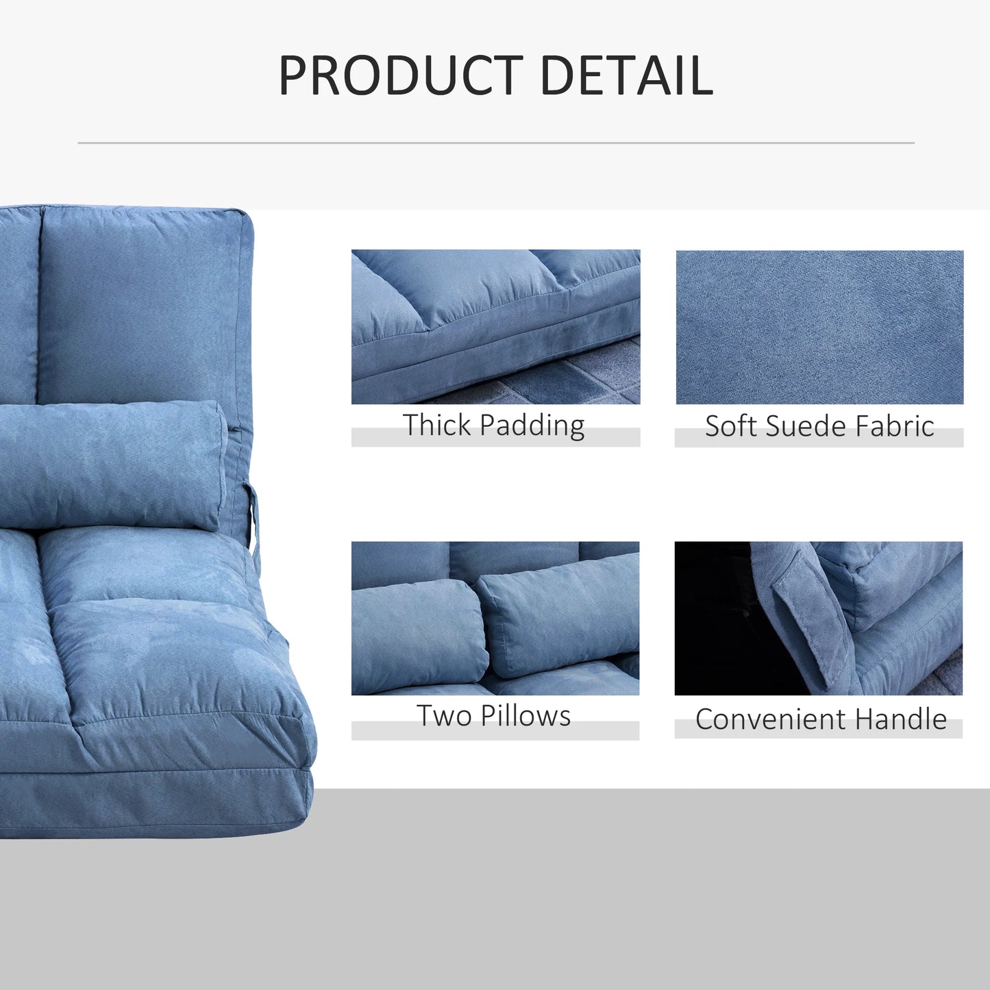 Vloerstoel – Zitstoel – Lounge Stoel – Relaxstoel – 3 Verstelbare Posities – Stevige Rugleuning - QUORE