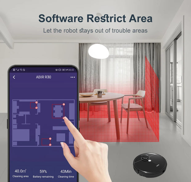 Robotstofzuiger - Stofzuiger - Automatisch leegstation - Laserlidar - 6500PA - 14,8V - 32W - 3200mA - Multi-Floor Mapping - Zwart