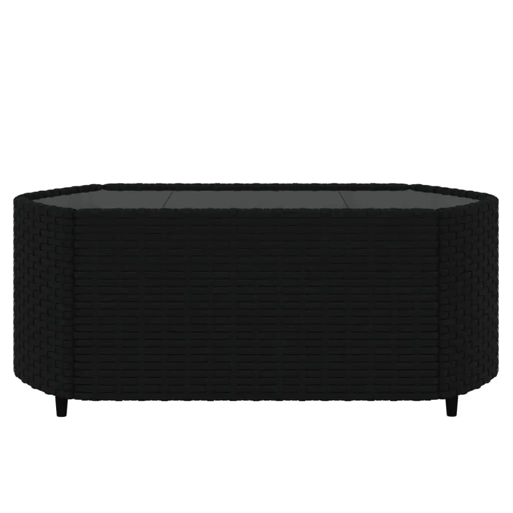Tuinbank – Tuinbankset – Tuinmeubelset – Balkonset – Hoekbankset – Gevlochten Hars – Gepoedercoat Stalen Frame – Gehard Glas Salontafel
