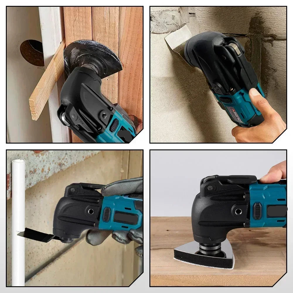 Oscillerend Multitool - Electrische Zaag - Multitool Gereedschap - Snelwisselsysteem, Variabele Snelheid - 200W - voor Houtbewerking – Zonder Accu