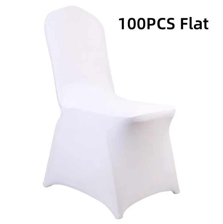 Universele Stoelhoezen – Stoelbekleding – Stoelhoes – Banketstoelhoes – Bruiloftstoelhoes – Set van 100 Stuks – Stretch Spandex – Geschikt voor Banquetstoelen 46x35x20 cm