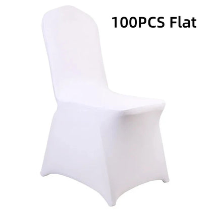Universele Stoelhoezen – Stoelbekleding – Stoelhoes – Banketstoelhoes – Bruiloftstoelhoes – Set van 100 Stuks – Stretch Spandex – Geschikt voor Banquetstoelen 46x35x20 cm
