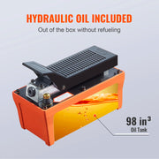 VEVOR Air Hydraulic Pump 10,000 PSI 1/2 Gal Reservoir Foot Actuated Air Treadle for Auto Body Frame Machines and Pulling Post