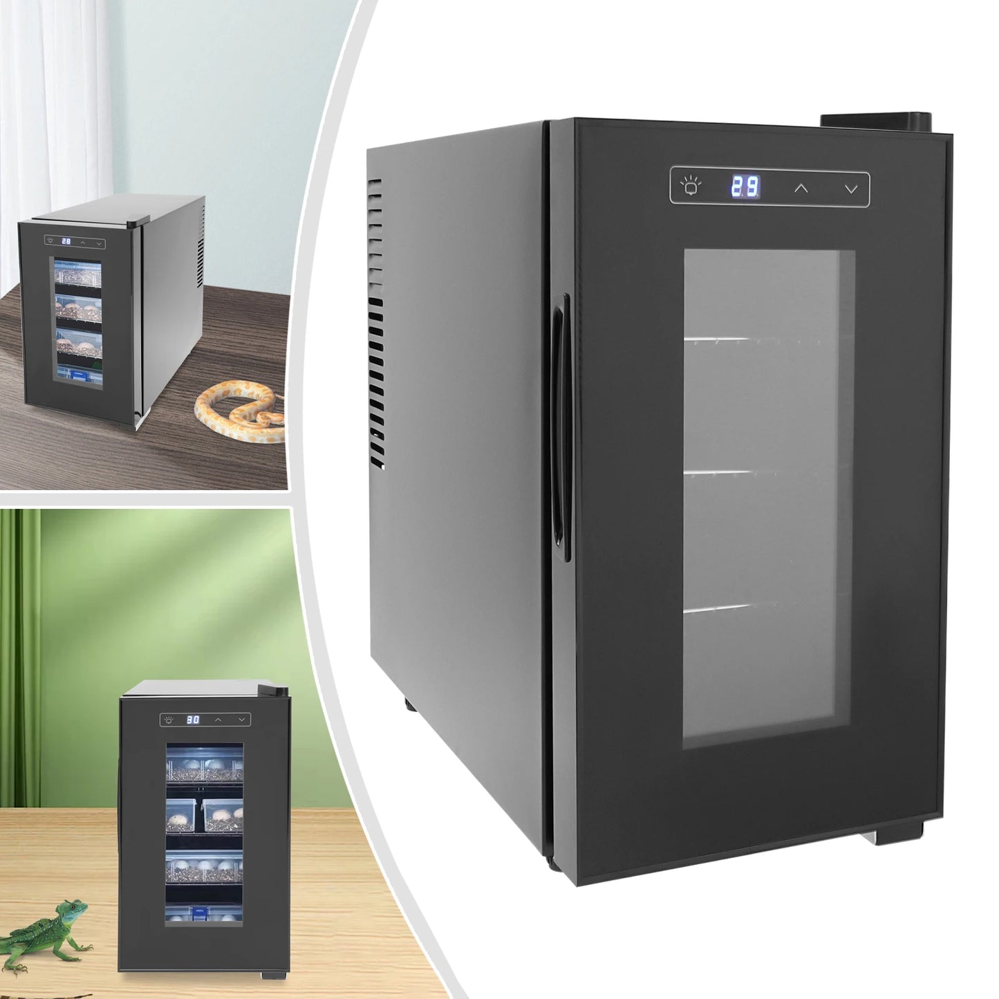Incubator Reptileneieren – Broedstoof – Eiertemperatuurregelaar – Reptielenbroedmachine – Ei-uitbroeder – Nauwkeurige Temperatuurregeling – 23 Liter Capaciteit
