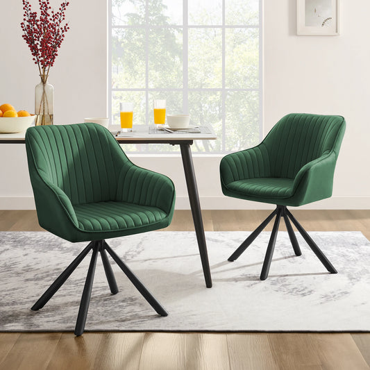 Eetkamerstoelen – Stoelen – Dining Stoelen – Velvet Stoelen – Fluweel Zachte Bekleding – Ergonomische Rugleuning – Verstelbare Voeten