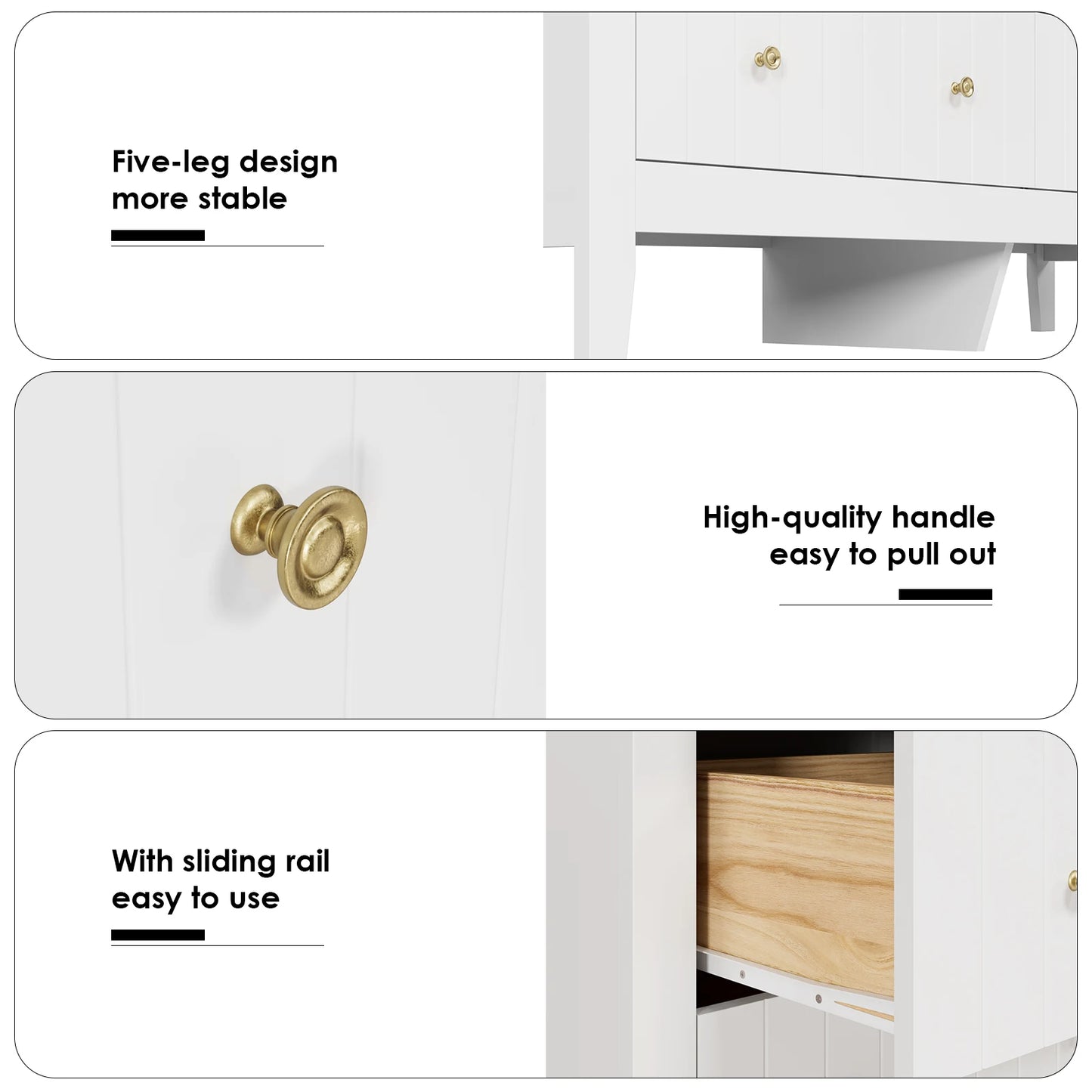 Getone Chest of Drawers Bedroom, Tall Chest of Drawers with 6 Drawers, Bedroom Furniture Dresser Storage Cupboard Cabinet  Bedroom Dresser, for Dining Room Living Room Hallway 133x45x79.5 cm Wooden