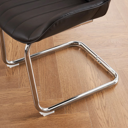 Eetkamerstoelen – Stoelen – Zitmeubels – Zwarte Stoelen – Comfortabele Foamvulling – Metalen Frame - 40 x 67 x 81 cm - Zwart