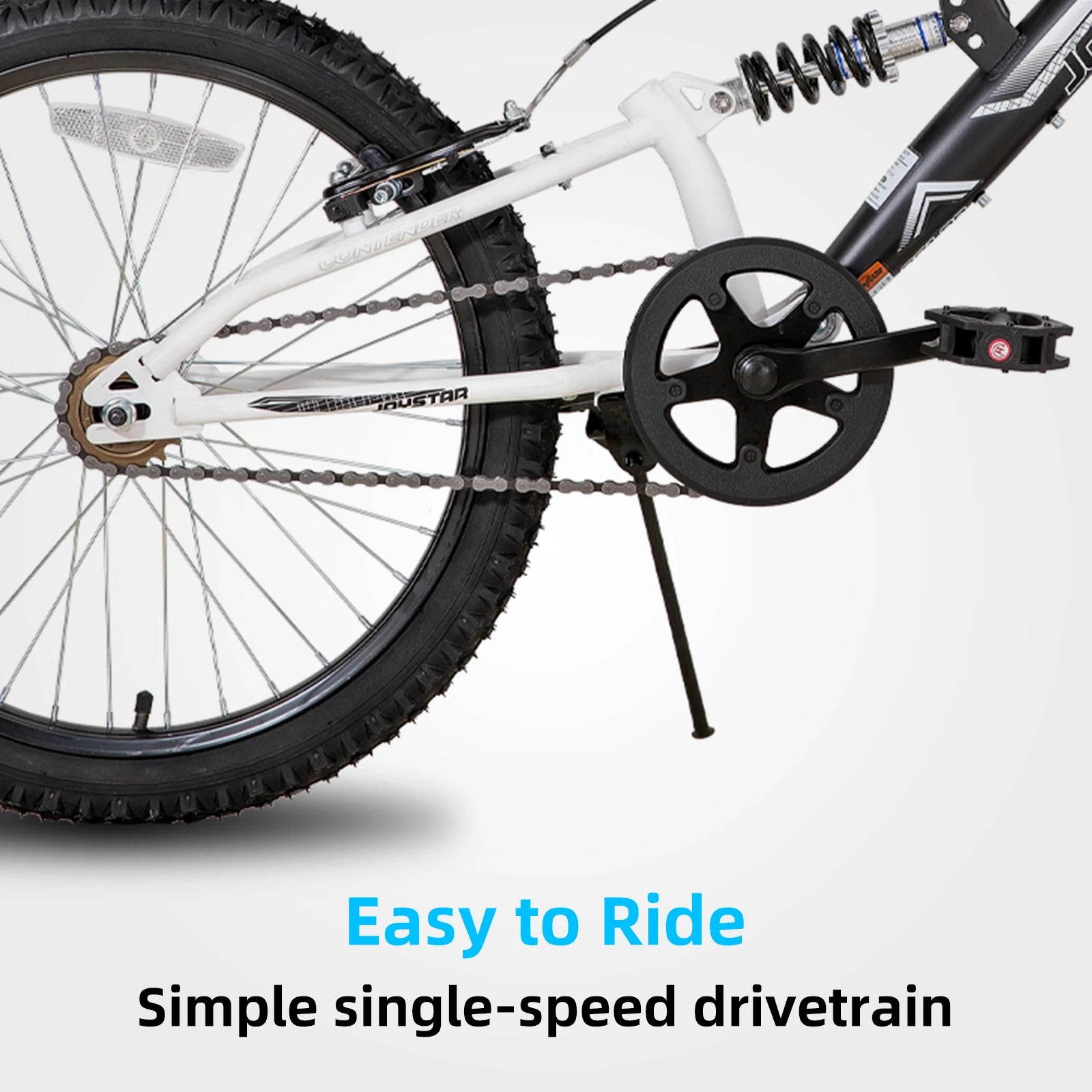 JOYSTAR 20 Inch Kids' Bike for Kids Ages 5-13 Years Old, Dual-Suspension Kids Mountain Bike - QUORE