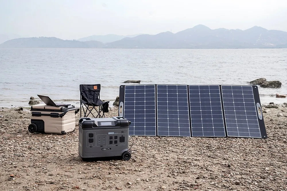 Opvouwbaar Zonnepaneel – Draagbaar Solar Paneel – Mobiel Zonnepaneel – Camping Zonnepaneel – 400W Vermogen – 23% Hoog Rendement – IP65 Spatwaterdicht – Inclusief Kickstand