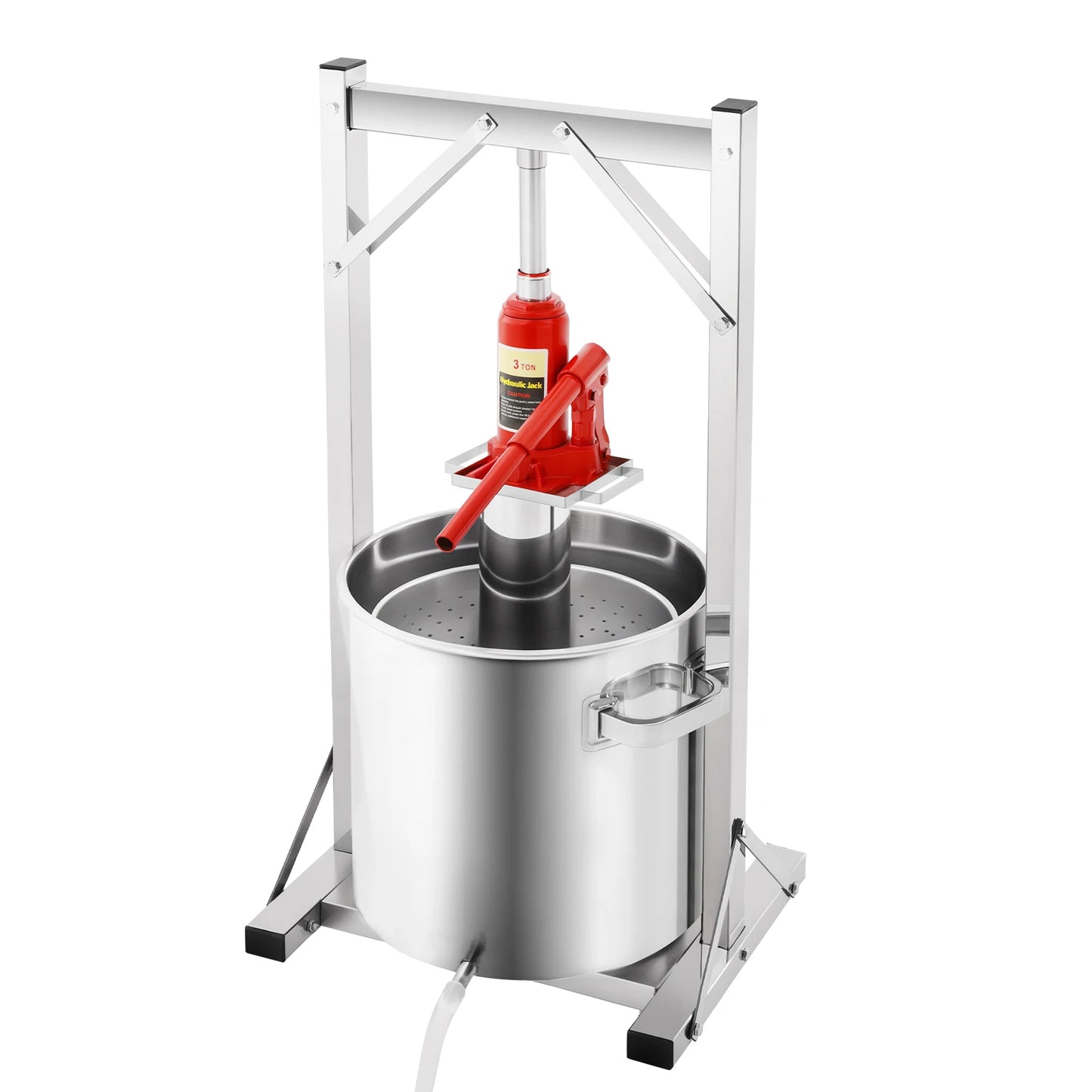 Hydraulische Juice Pers – Fruit Pers – Sap Pers – Wijn Pers – Puree Pers – 22 Liter Capaciteit – 3 Ton Drukvermogen