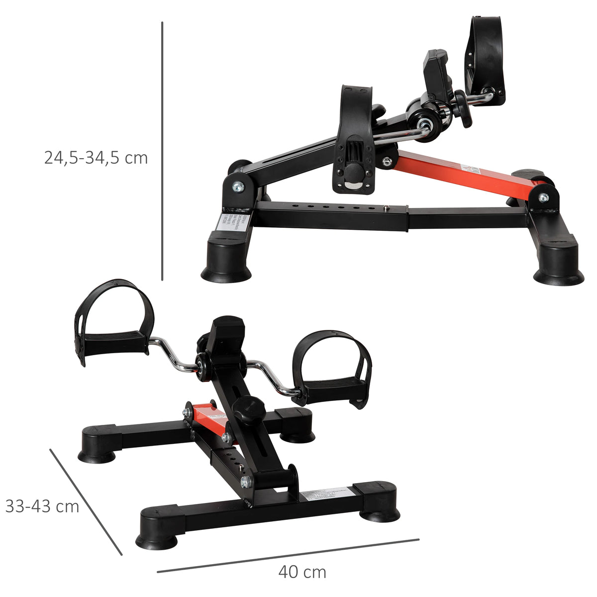 Indoorfietsen - Hometrainers - Fitness Fiets - Indoor Cycle - Indoorfiets - Mini hometrainer - in Hoogte Verstelbaar - LCD-scherm - Zwart - QUORE