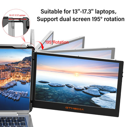 Draagbare Monitor – Tweede Scherm – Laptop Monitor – Extra Display – Portable Scherm – 11,6 Inch IPS Full HD – 195 Graden Draaibaar