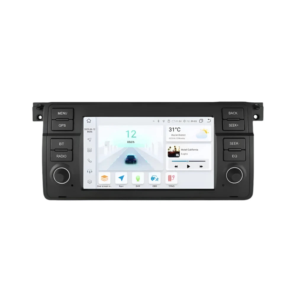 Auto Multimedia Speler - Voor BMW E46 M3 316 323 328 Coupe 318 320 325 330 335 - 2GB32GB - 8 Core - Carplay Scherm - Navigatiesysteem Auto - Multimedia Autoradio - Zwart - QUORE