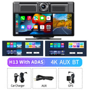 Imagebon 10.26" 4K ADAS Wireless CarPlay & Android Auto Dash Cam GPS Navigation 24h Park Monitor Night Vision Rear View Mirror