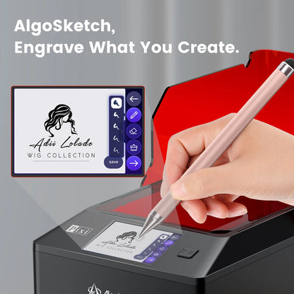 AlgoLaser Pixi 10W Touch Screen Smart Engraving Machine with Roller 100x100mm Engraving Area DIY Holiday Handmade Tool Water Cup