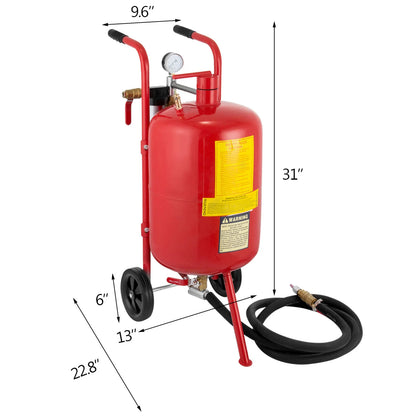Zandstraalcabine – Zandstraalapparaat – Straalcabine – Zandstraalmachine – Oppervlaktebehandeling – 40 Liter Capaciteit – Slijtvast Staal – 2,5 Meter Slang