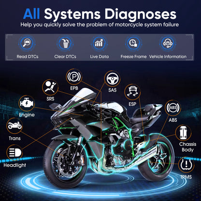 Motordiagnosetool – Motordiagnozesysteem – Motorscanner – Motordiagnoseapparaat – Foutcode Uitlezen – 7-Inch Touchscreen – Wi-Fi Connectiviteit