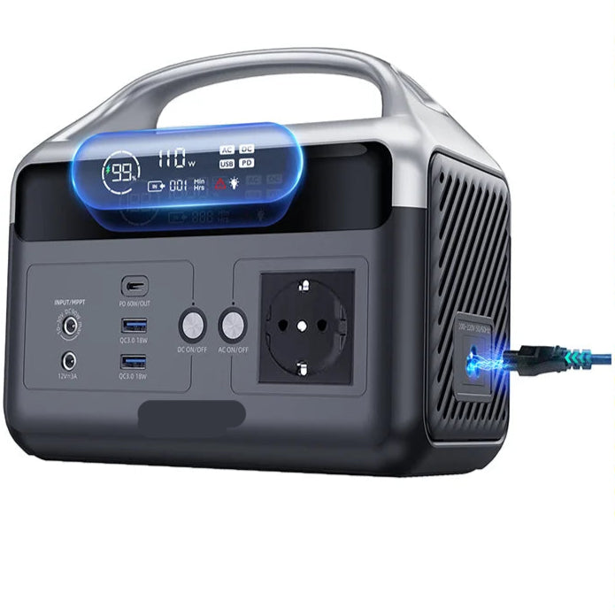 Powerstation - Stroomgenerator - Powerbank -  Aggregaat - met 300W Uitgang - Draagbare - 179Wh LiFePO4 Batterij - LED Zaklamp en Snelladen – Compacte Noodstroomvoorziening voor Kamperen en Thuisgebruik