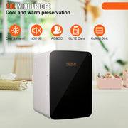 Mini koelkast - koelkast voor Drankjes - Draagbare Compressor Koeler - voor Kamperen - Mini Koelkast voor Slaapkamer - 10L - Wit