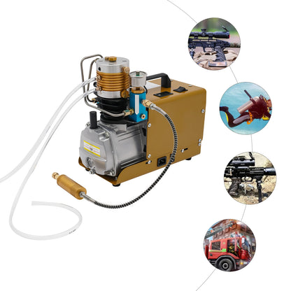 Hogedruk Luchtpomp – Draagbare Pomp – PCP Compressor – Gasfles Opblazer – 1.8 kW Motor – 5 Tot 30 MPA Instelbaar