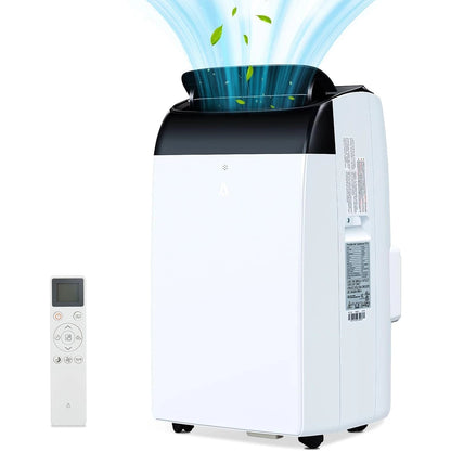 Mobiele Airco – Koelventilator – Draagbare Airconditioner – Luchtontvochtiger – 10000 BTU - Voor Ruimtes Tot 45 m² – Programmeerbare Timer – Afstandsbediening - QUORE