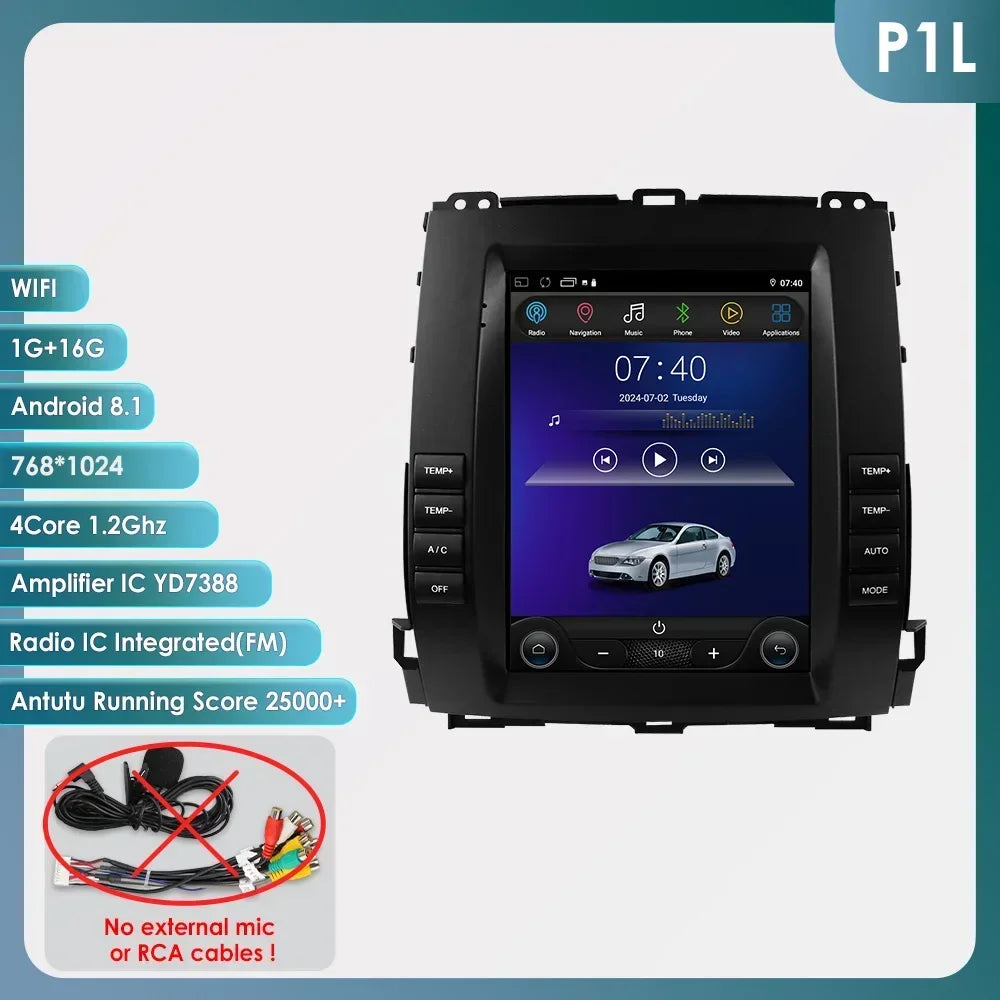 9,7” Car Multimedia Radio – Autoradio – Android Radio – 2DIN Headunit – Navigatiesysteem – 4G Internet – Grote QLED Touchscreen - QUORE