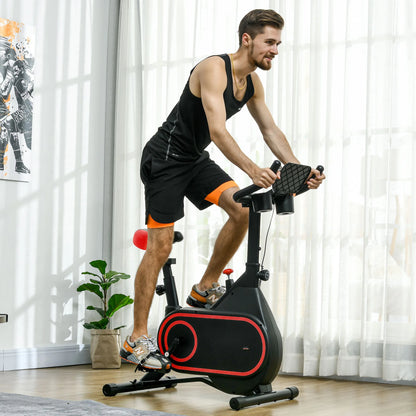 Hometrainer - Spinningfiets - Hometrainers - Indoorfietsen - Indoorfiets - Fitness Fiets - Verstelbare Weerstand - 4 kg Vliegwiel - LCD Display - Verstelbaar Zadel en Stuur - Fiets voor Cardio Training - Rood