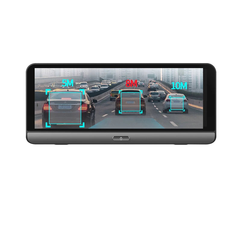 Dashcam voor Auto - 7.84" 4G Android Dashcam – GPS Navigatie, 1080P Full HD, Achteruitrijcamera, Dual Lens, ADAS Rijhulp, WiFi, Bluetooth, Parkeermodus, Loop Recording - Zwart