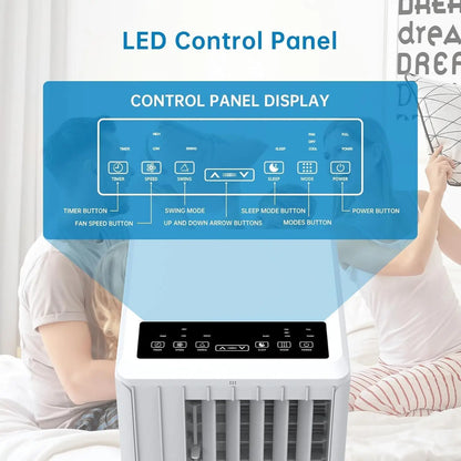 Draagbare Airconditioner – Mobiele Airco – Koelapparaat – Ontvochtiger – Ventilator – 9000 BTU – 42 Liter Ontvochtiging