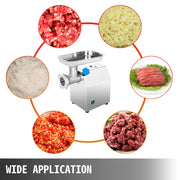 Meat grinder - Food processor - Food robot - Vegetable cutter - 850W - 60Hz - 122 Kg/H - 190RPM - Food processor - Mincer - Silver