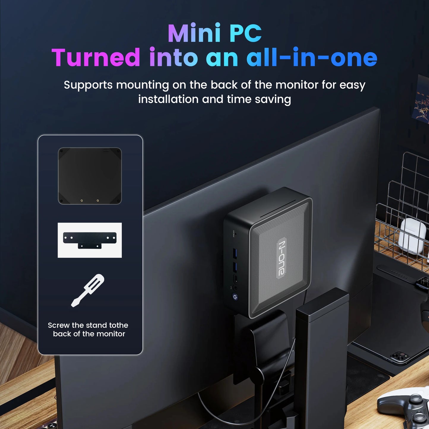 Mini Pc – Compacte Pc – Desktop Pc – Krachtige Pc – Multitasking Pc – Ryzen 7 Processor – 16GB Ram