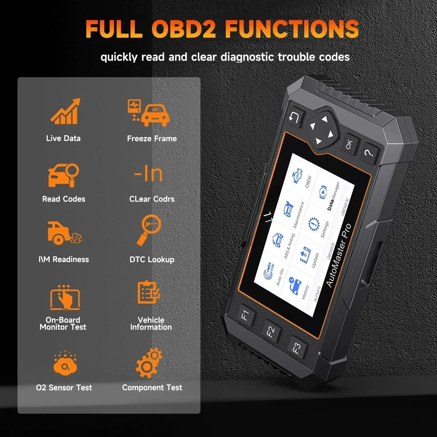 OBD Scanner - OBD2 - Auto Scanner - Auto uitlezen - Diagnose Apparatuur voor Auto's - Bidirectionele Test - Codelezer met ABS, SRS, DPF, Olie-Reset - 26+ Resetfuncties - Gratis Updates - Geschikt voor Garages en Doe-het-Zelvers