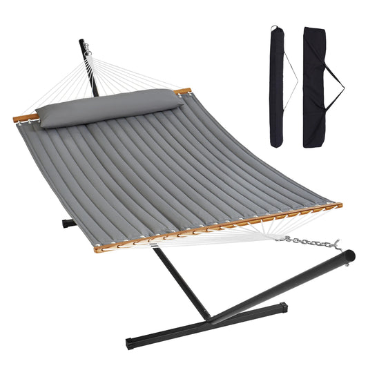 Hammock - Hammock for Two Persons - Camping Accessories - Hammock 2 Persons - Hanging Chair - Hamac - Hammock Chair - Grey