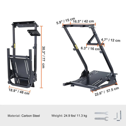 Race Stuurwiel met Standaard - Sim Racing Wheel Stand Compatibel met Thrustmaster T500RS, T248, 128, Fanatec en CSR Pedalen - Stuurwiel voor PS4 - Geschikt voor Logitech G29, G27 en G25