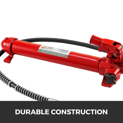 Vevor - Krimptang - Hydraulische Krimper - Hydraulische Cilinder Krik Kit - 12 Ton Kracht - 1,4M Oliebuis - Autobody Frame Reparatie Gereedschap - Krik Gereedschap - Rood