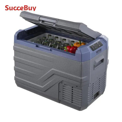 SucceBuy Car Refrigerator  12 Volt Car Refrigerator Fridge  37 L -4℉-68℉ 12/24V DC and 100-240V AC for Outdoor Camping and RV